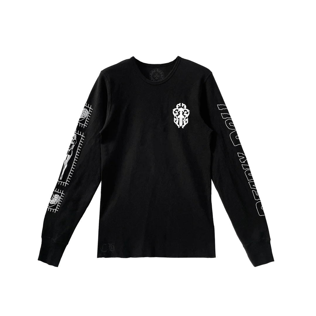 Chrome Hearts Deadly Doll Horseshoe Waffle Thermal Long Sleeve Tee