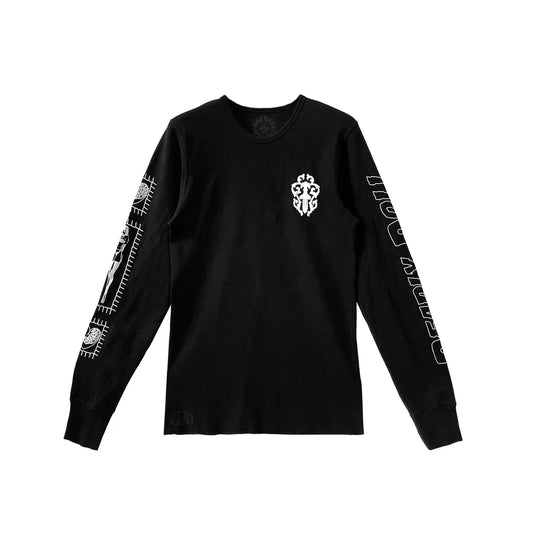 Chrome Hearts Deadly Doll Horseshoe Waffle Thermal Long Sleeve Tee