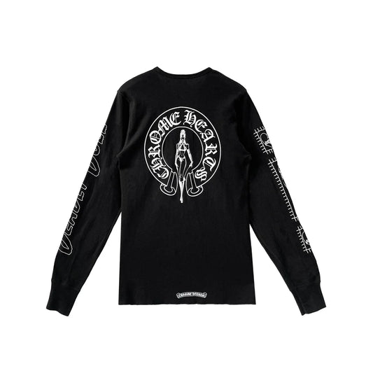 Chrome Hearts Deadly Doll Horseshoe Waffle Thermal Long Sleeve Tee
