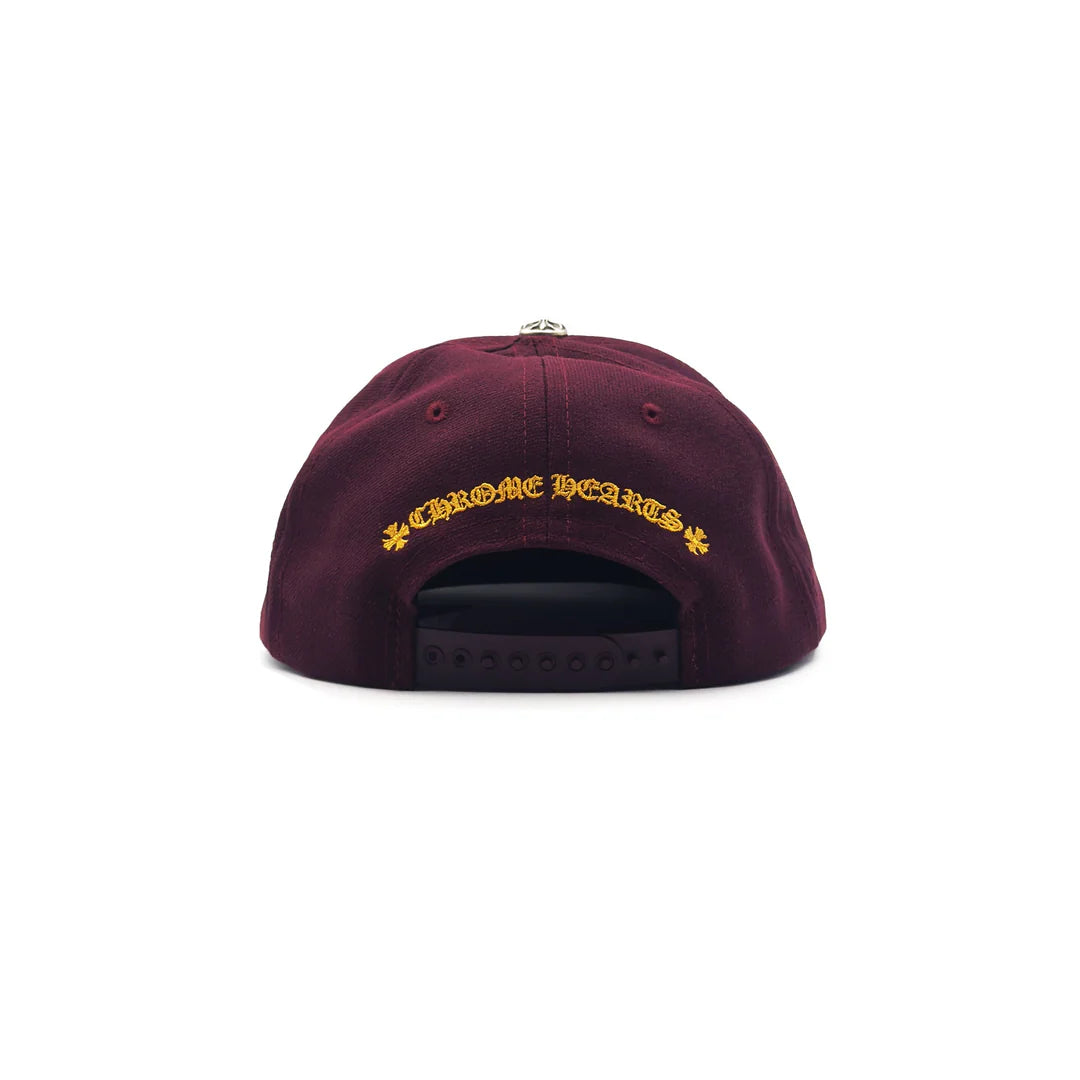 Chrome Hearts Embroidered CH Logo Red Baseball Cap
