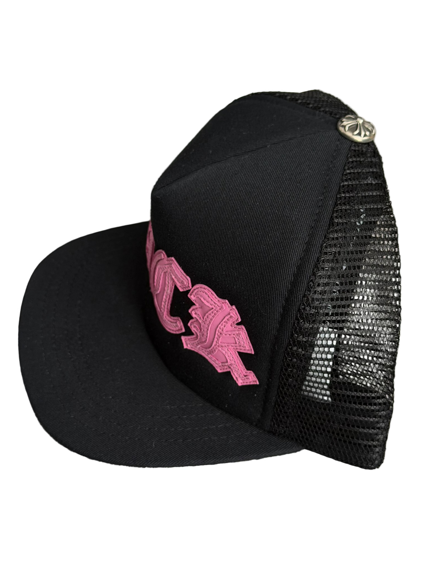 Chrome Hearts Fuck Leather Pink Patch Trucker