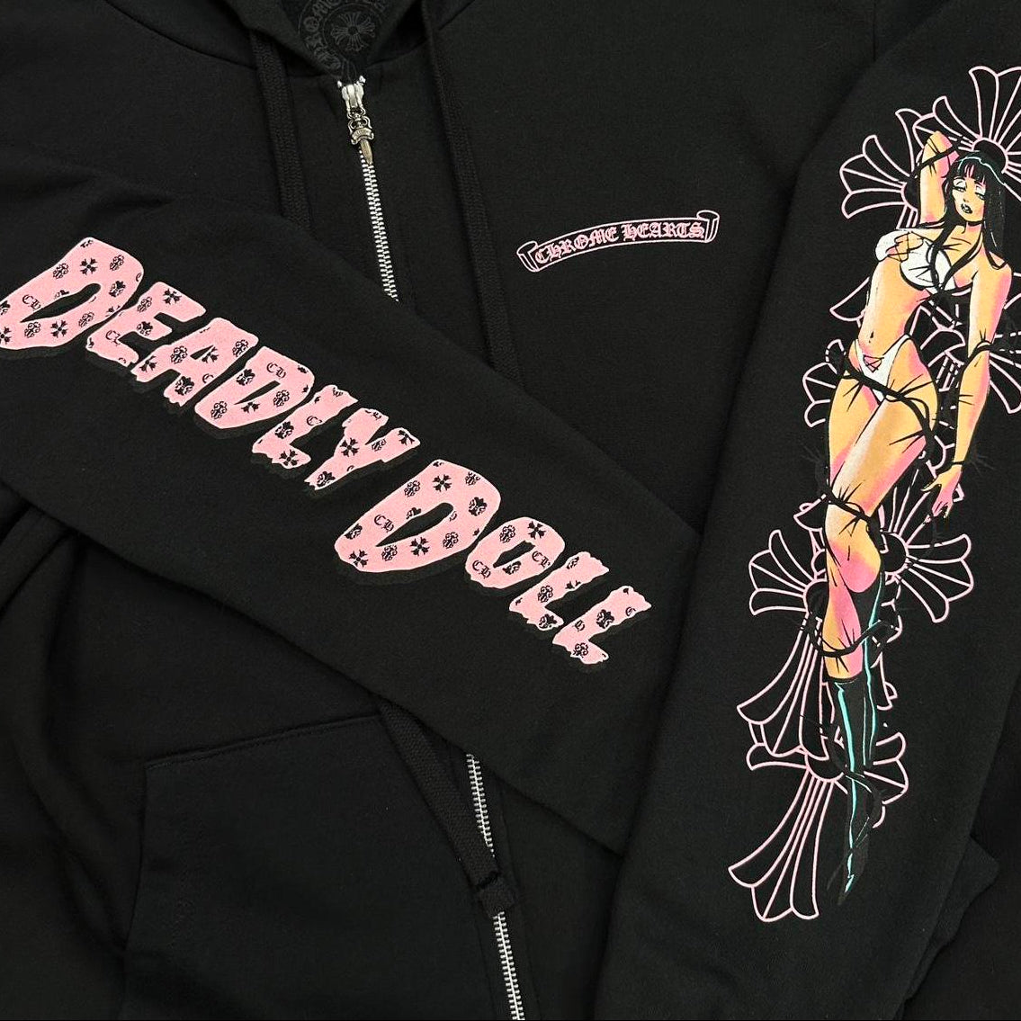 Chrome Hearts Deadly Doll Exclusive Zip Up Hoodie