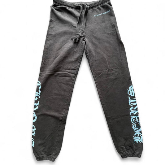 Chrome Hearts Black and Blue CH Scroll Logo Sweatpants