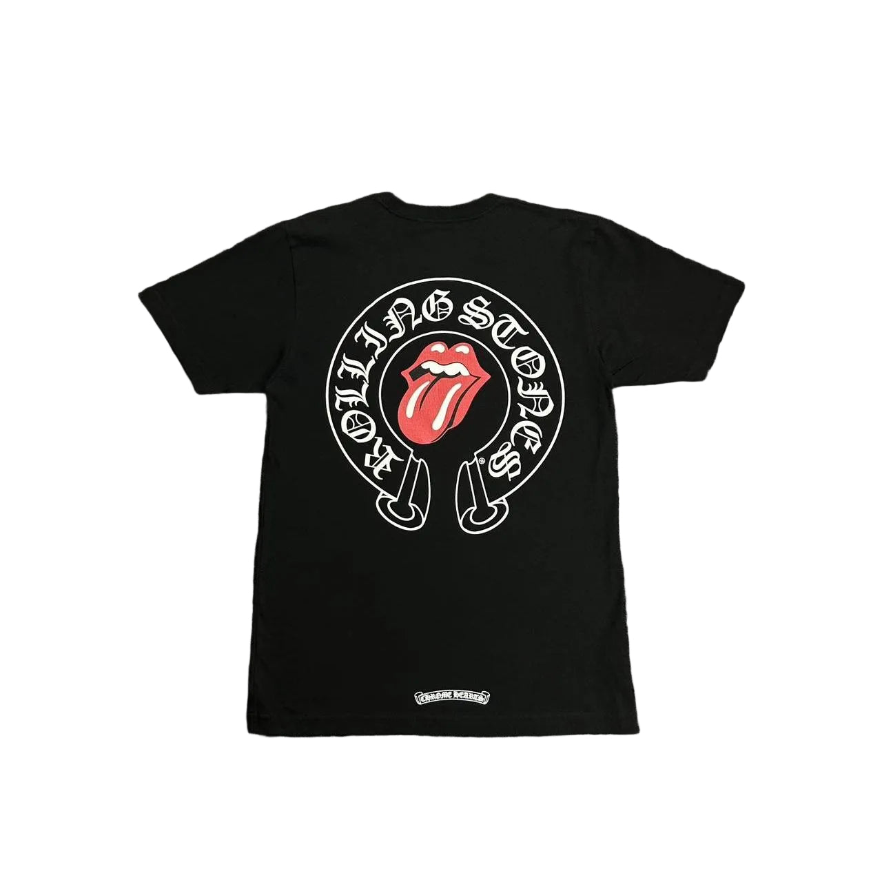 Chrome Hearts Rolling Stones Horseshoe Logo T-Shirt Black