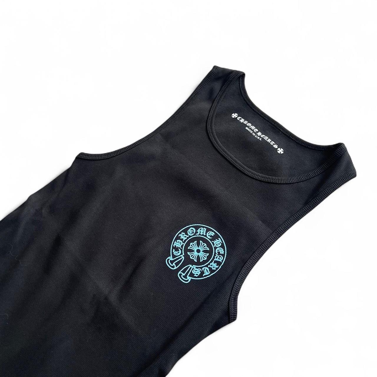Chrome Hearts womens tank top vest horseshoe blue