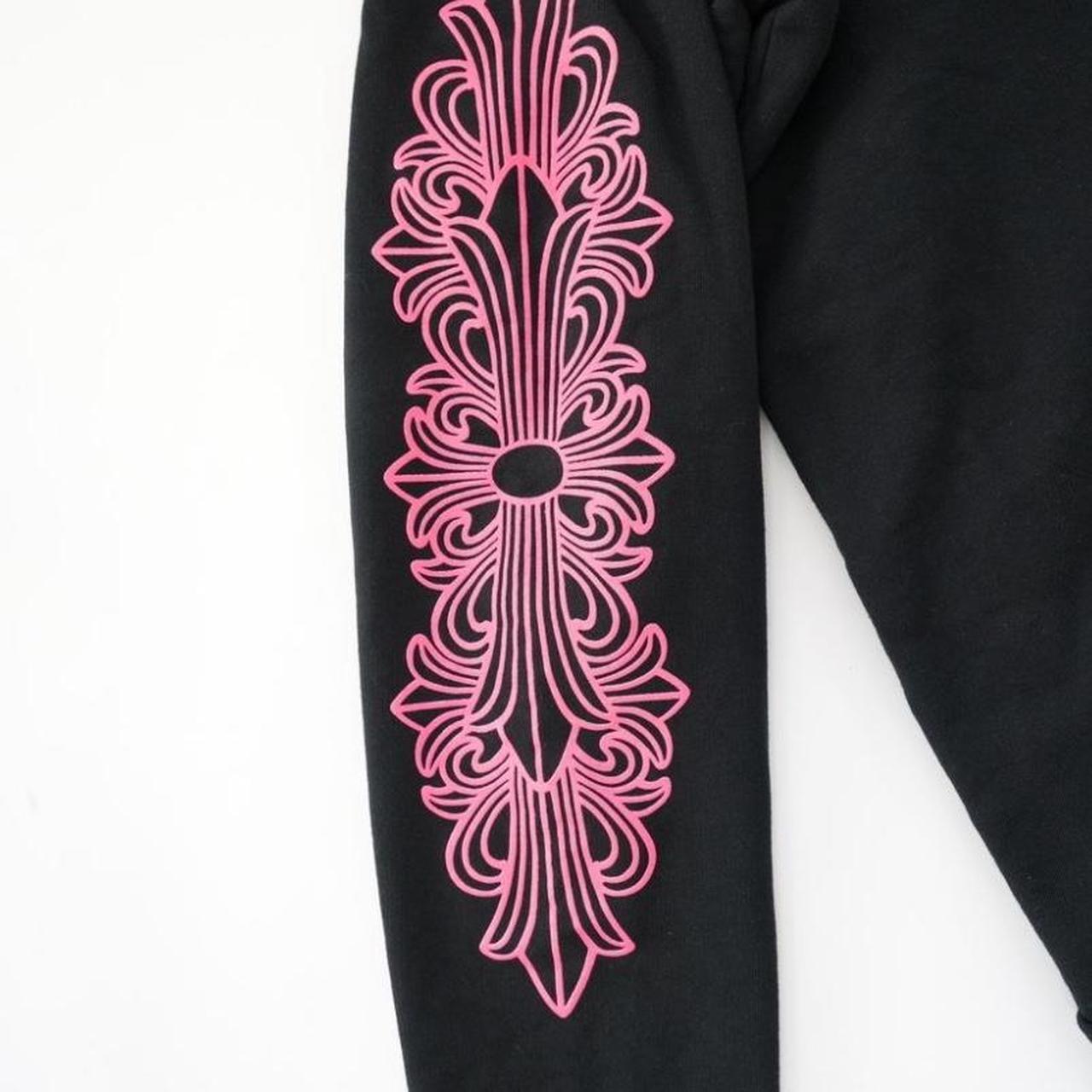 Chrome Hearts Pink Horseshoe Zip Up Hoodie