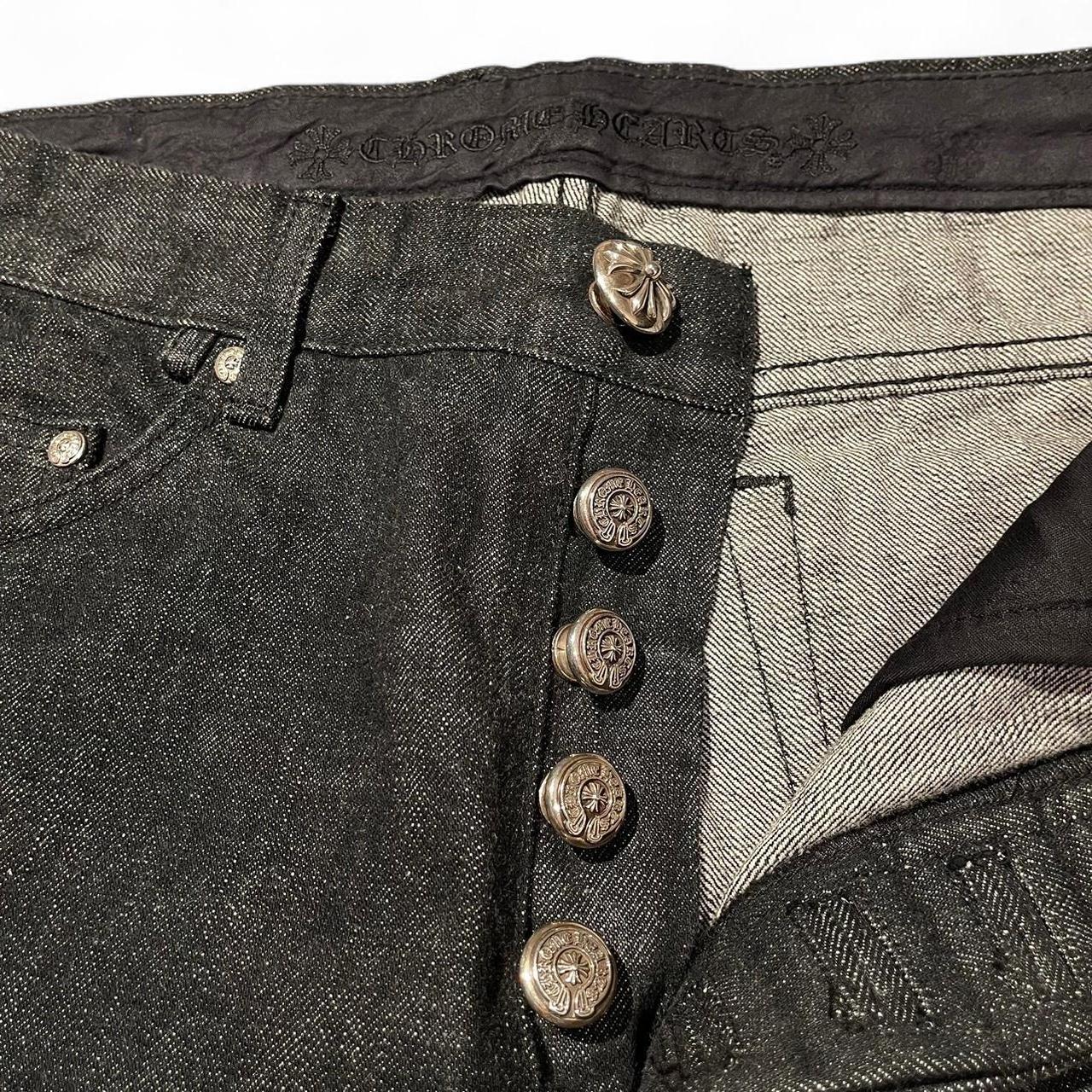 Chrome Hearts Exclusive Star Patch Fleur Knees Denim Jeans