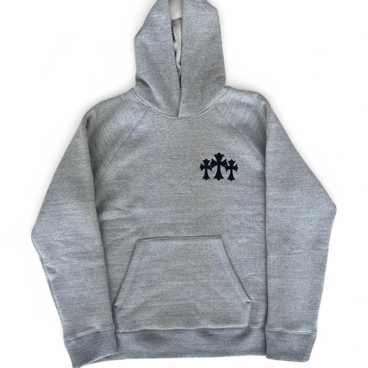 Chrome Hearts Triple Cross Hollywood Hoodie Grey New Season