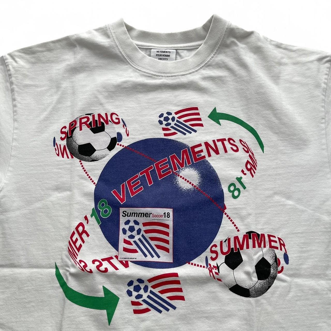 Vetements 2018 Summer Soccer Tee White
