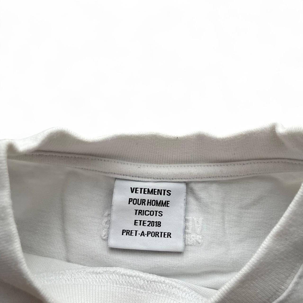 Vetements 2018 Summer Soccer Tee White