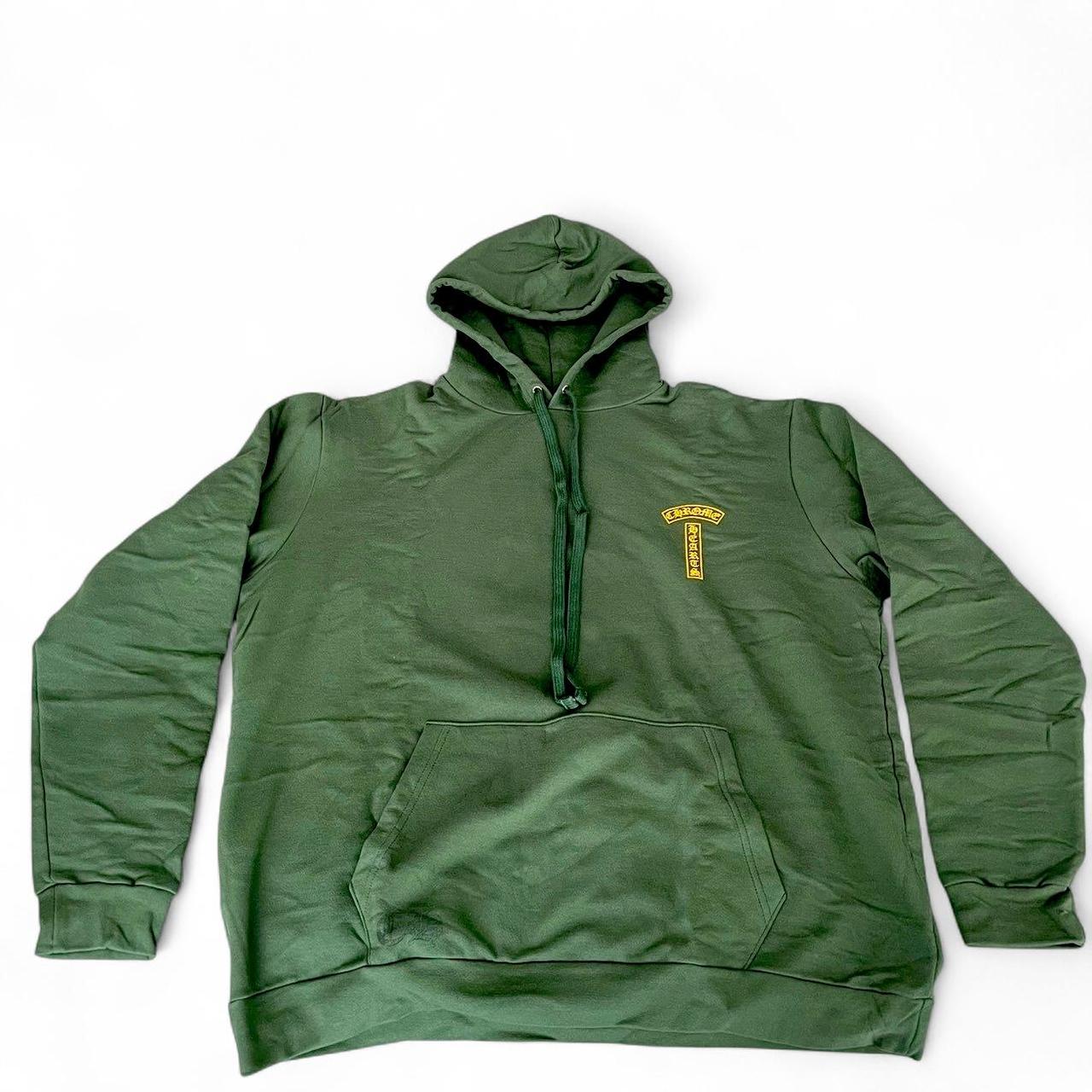 Chrome Hearts T Scroll Logo Hoodie Green