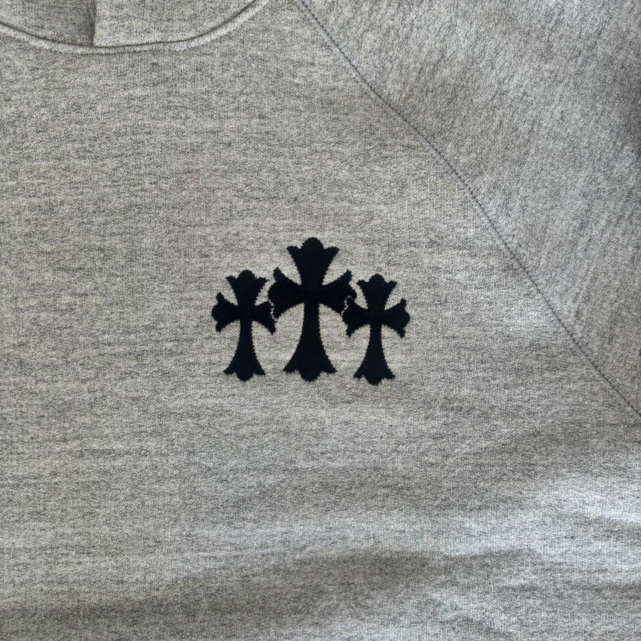 Chrome Hearts Triple Cross Hollywood Hoodie Grey New Season