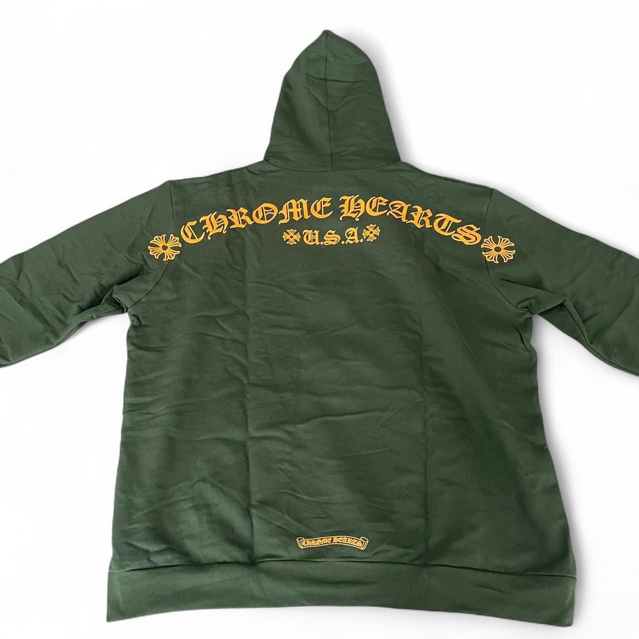 Chrome Hearts T Scroll Logo Hoodie Green