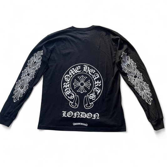 Chrome Hearts London Exclusive Horseshoe Long Sleeve Tee Black