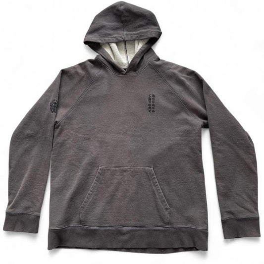 Chrome Hears French Terry ‘Y Not’ Dagger Embroidered Hoodie Charcoal Grey