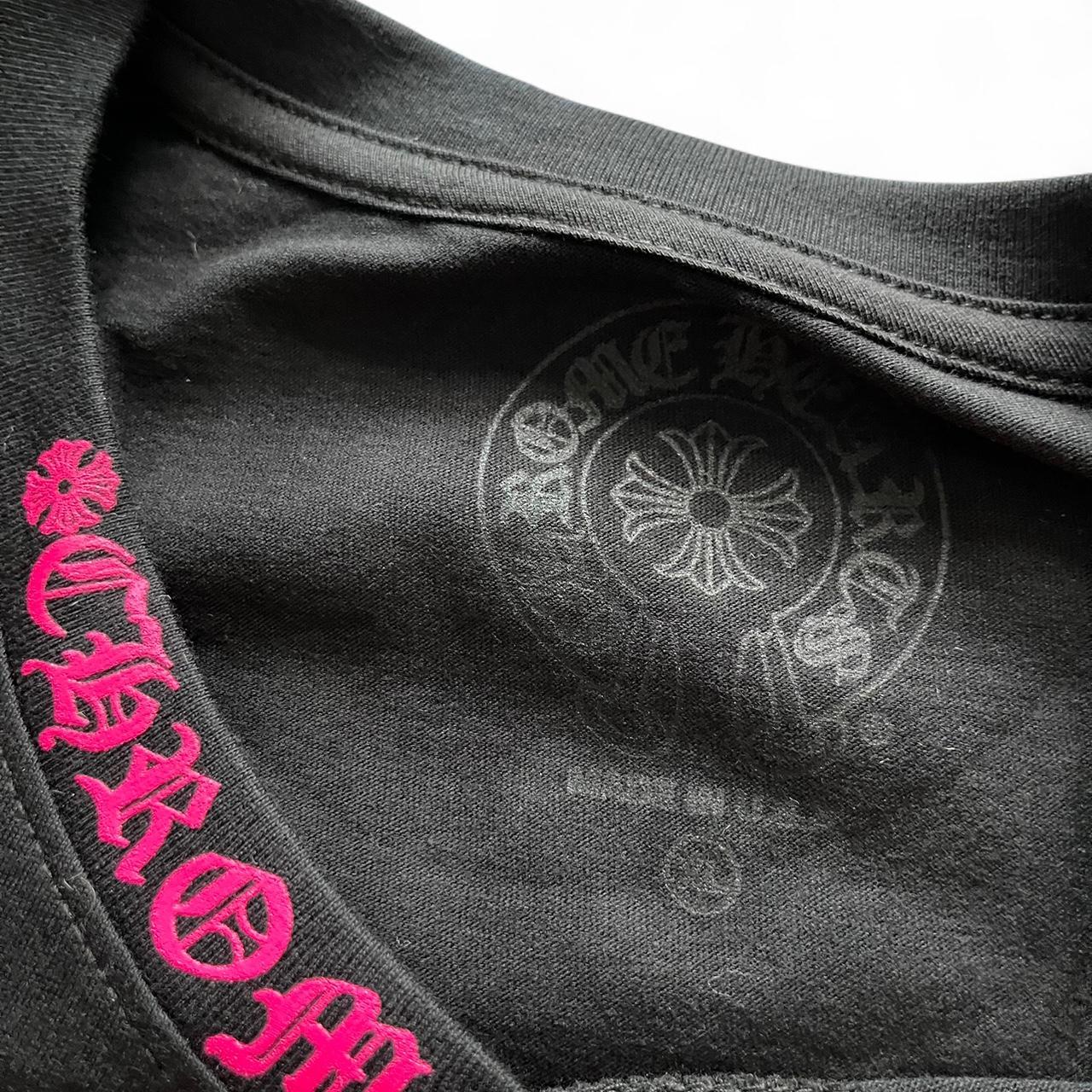 Chrome Hearts Black Pink Long Sleeve Pocket Crew