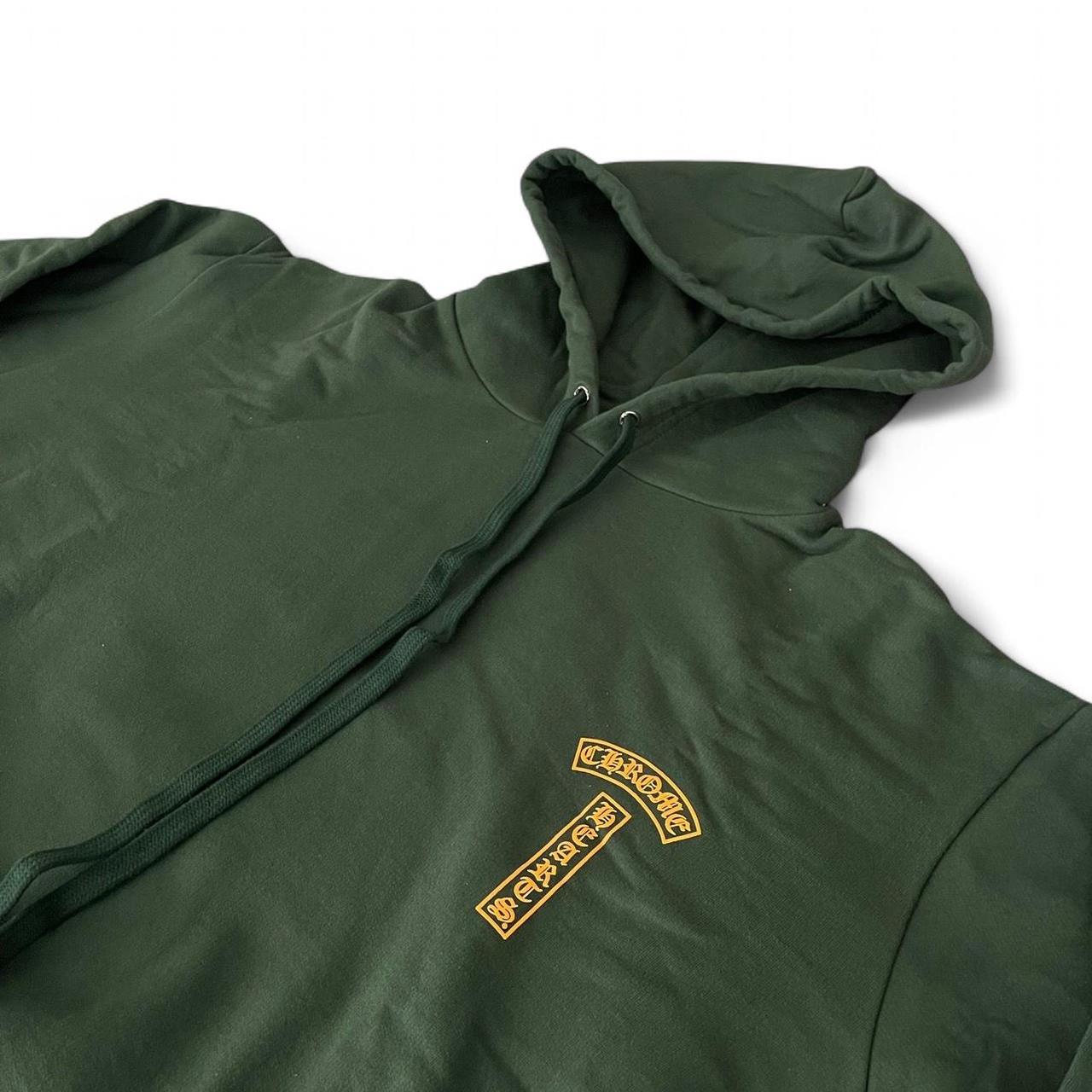 Chrome Hearts T Scroll Logo Hoodie Green