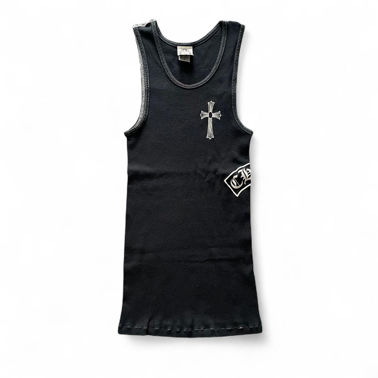 Chrome Hearts T Scroll Cross Logo Vest Black