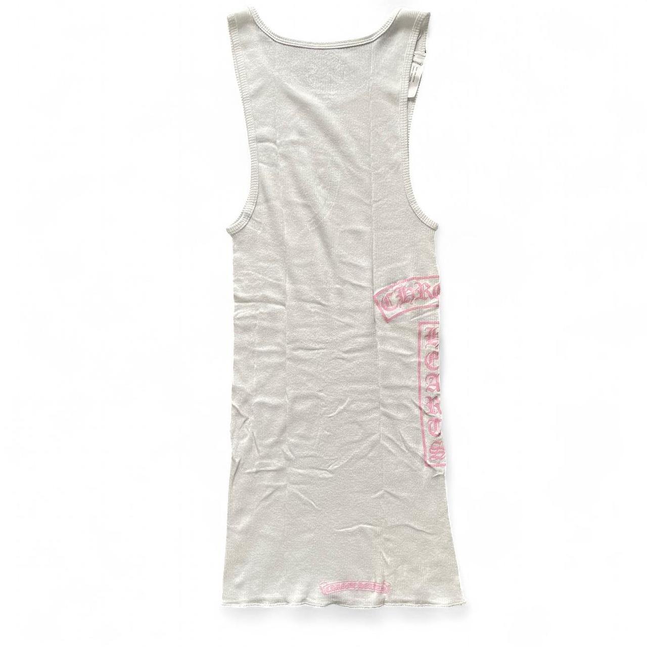 Chrome Hearts White/Pink Rib Tank - Vest