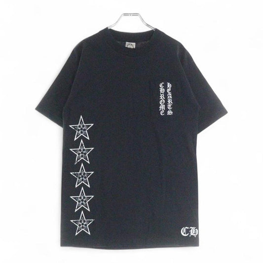 Chrome Hearts OLD T BAR Print Star Short Sleeve T-shirt