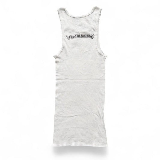Chrome Hearts Neck Logo Scroll Tank Top White