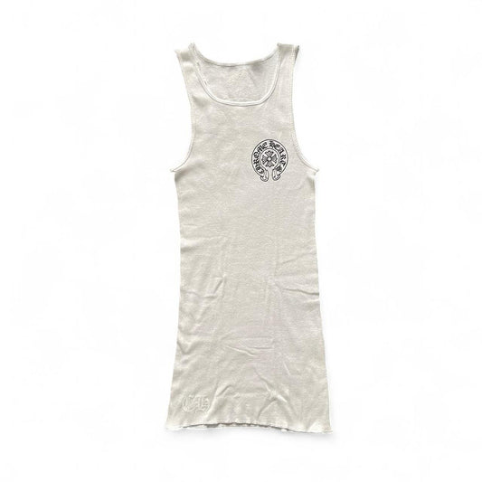 Chrome Hearts White Horseshoe Womens Tank Top Rib - Vest