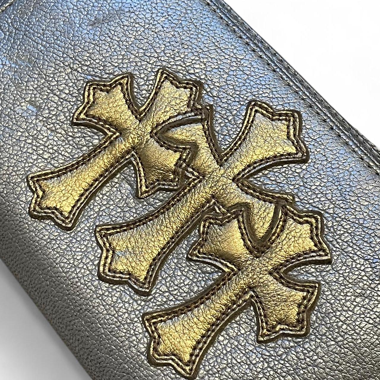 Chrome Hearts Gold Cross Metallic Wallet