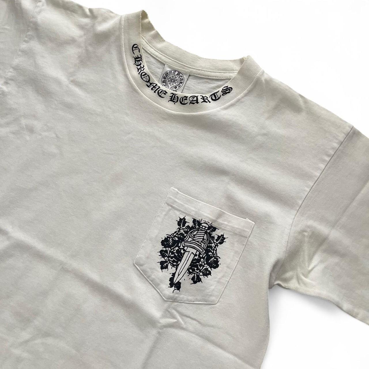 Chrome Hearts Dagger Logo Scroll Vintage Tee Shirt White