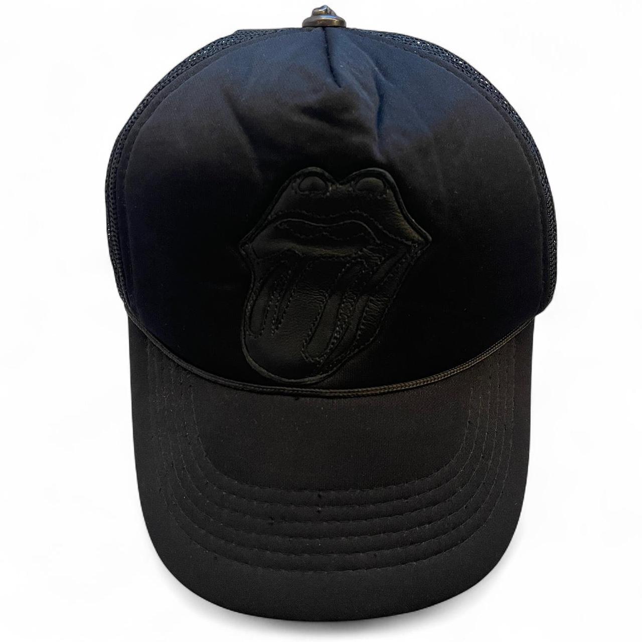 Chrome Hearts Rolling Stones Tongue Patch Trucker Hat Black