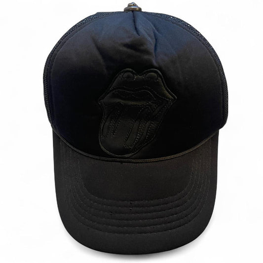 Chrome Hearts Rolling Stones Tongue Patch Trucker Hat Black