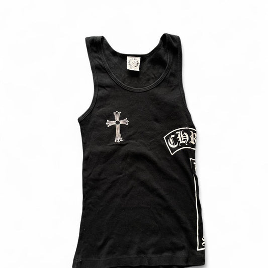 Chrome Hearts T Scroll Cross Logo Vest Black