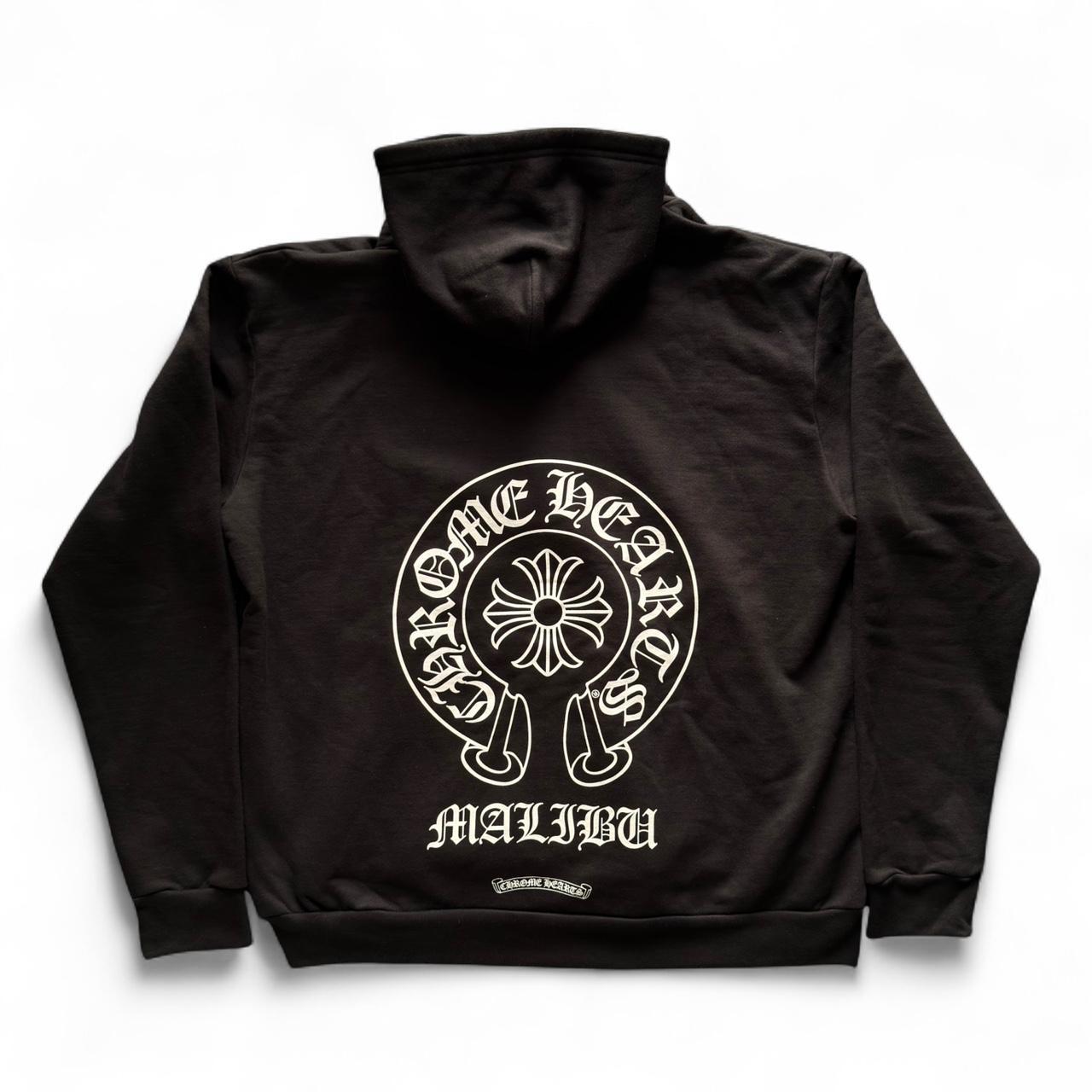 Chrome Hearts Malibu Exclusive Horseshoe Zip-Up Hoodie Black