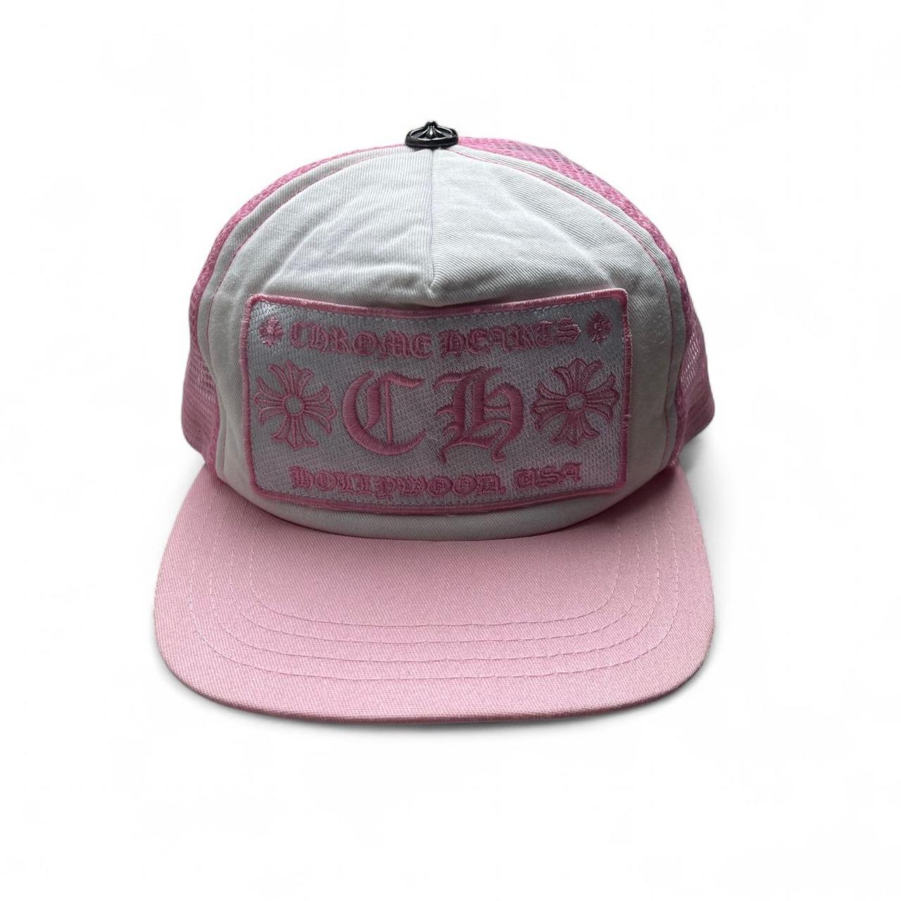 Chrome Hearts CH Hollywood Trucker Hat Pink