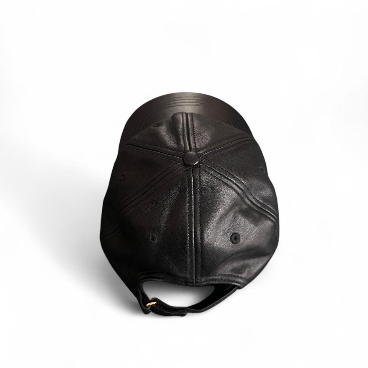 Aimé Leon Dore Brass Logo Leather Hat 'Jet Black'