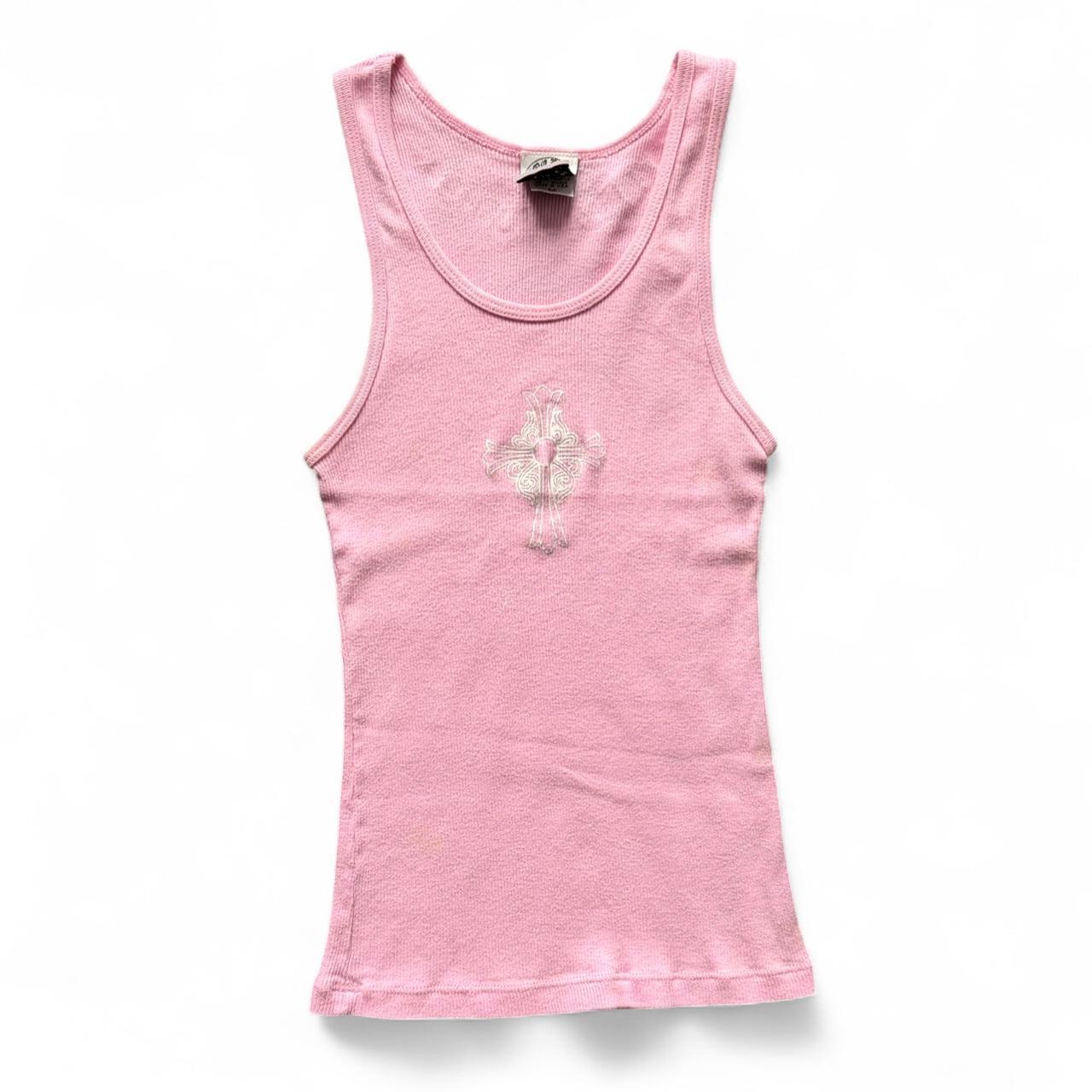 Chrome Hearts Vintage Pink Cross Tank Top