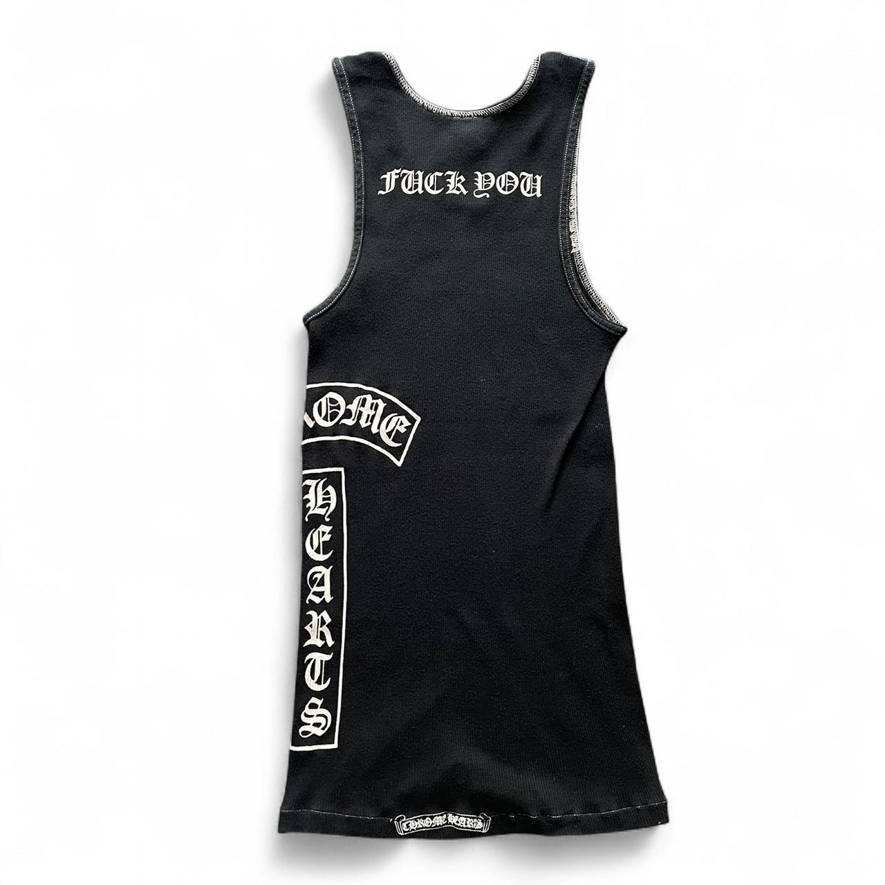 Chrome Hearts T Scroll Cross Logo Vest Black