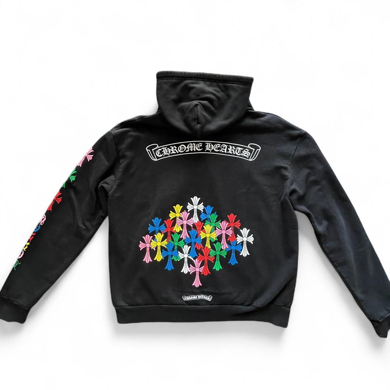 Chrome Hearts Multicolour Cemetery Scroll Logo Zip Up Hoodie