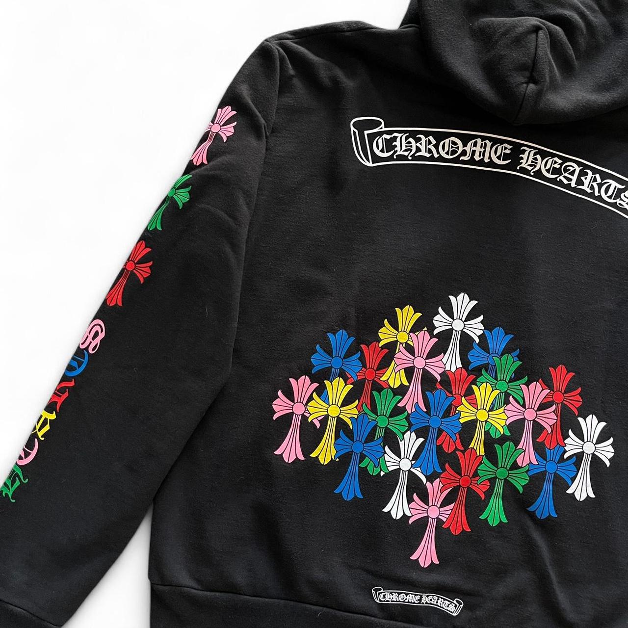 Chrome Hearts Multicolour Cemetery Scroll Logo Zip Up Hoodie