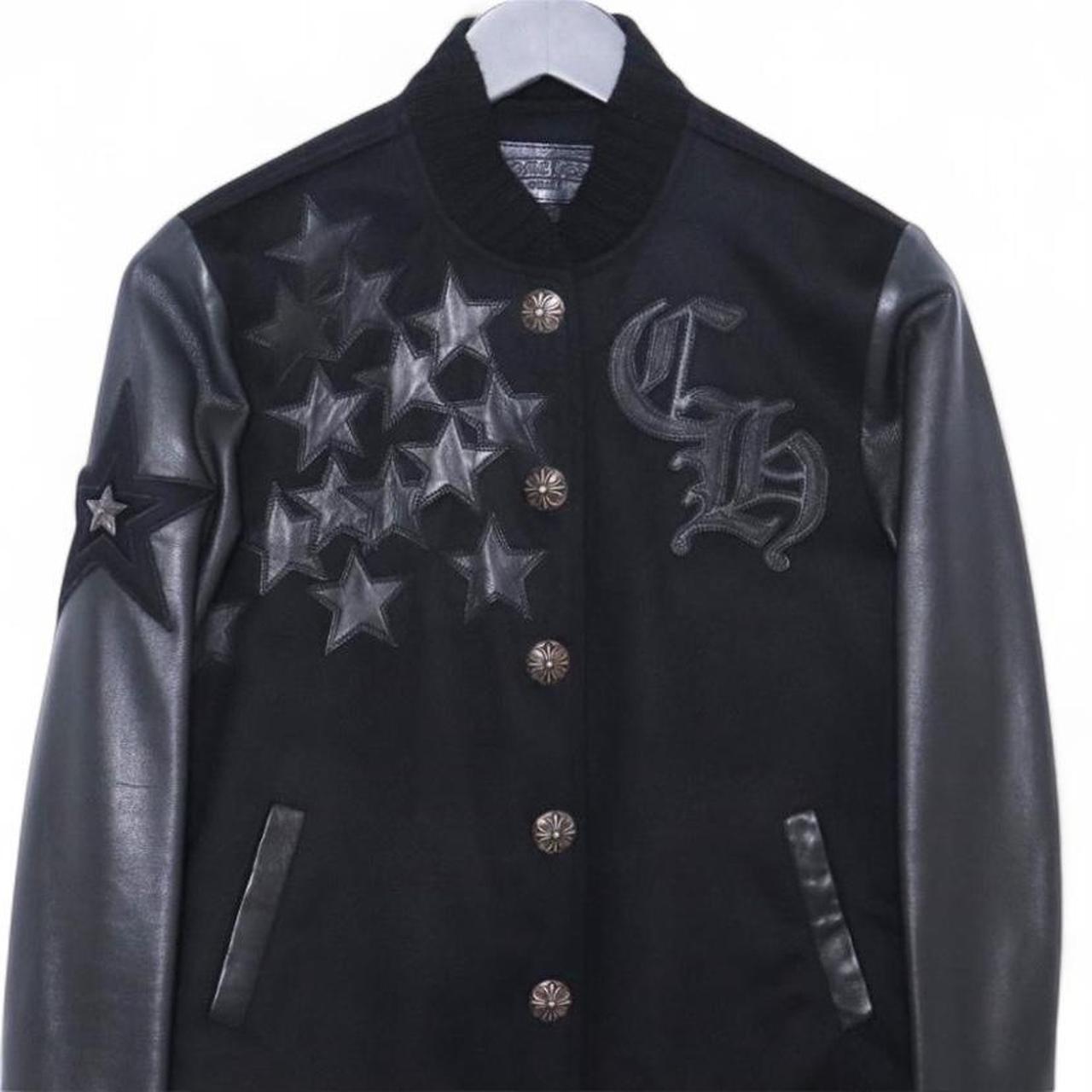 Chrome Hearts Letterman Star Leather Varsity Jacket