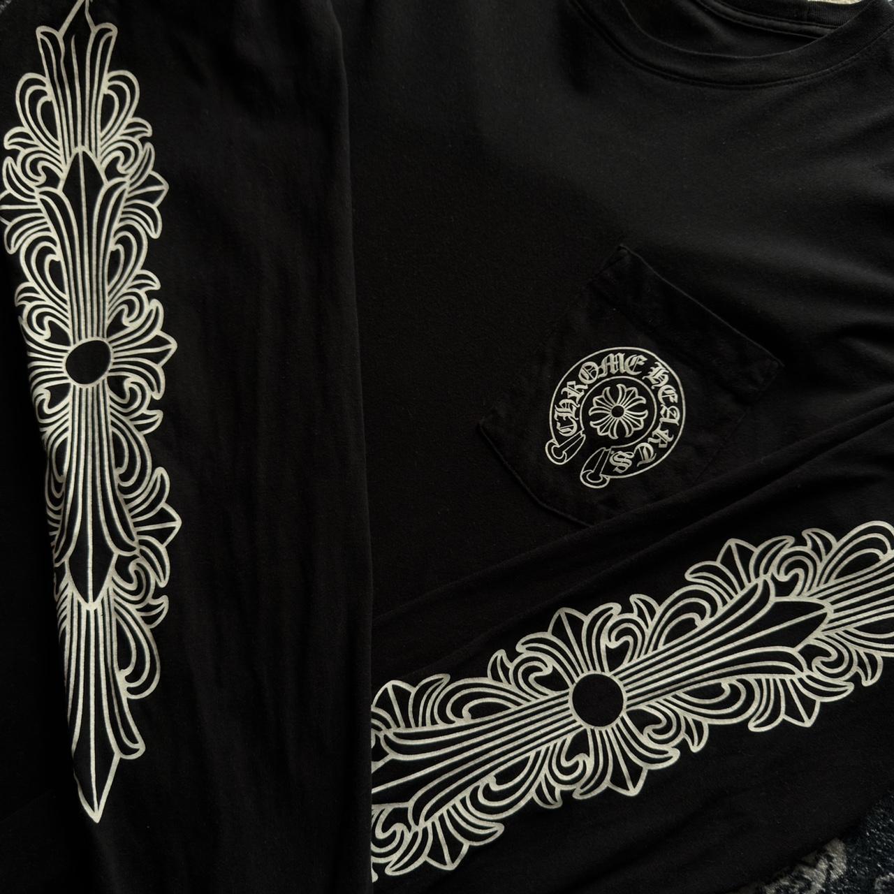 Chrome Hearts Las Vegas Exclusive Floral Horseshoe Long Sleeve T-Shirt