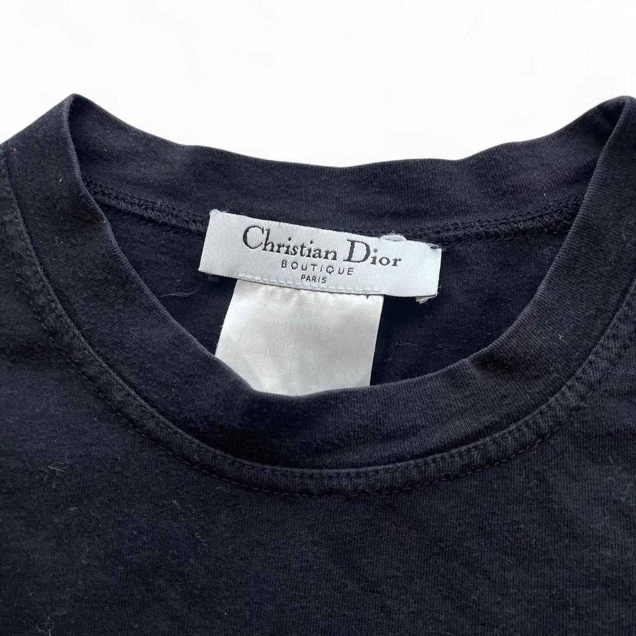 Vintage Dior black tank top with Dior denim logo