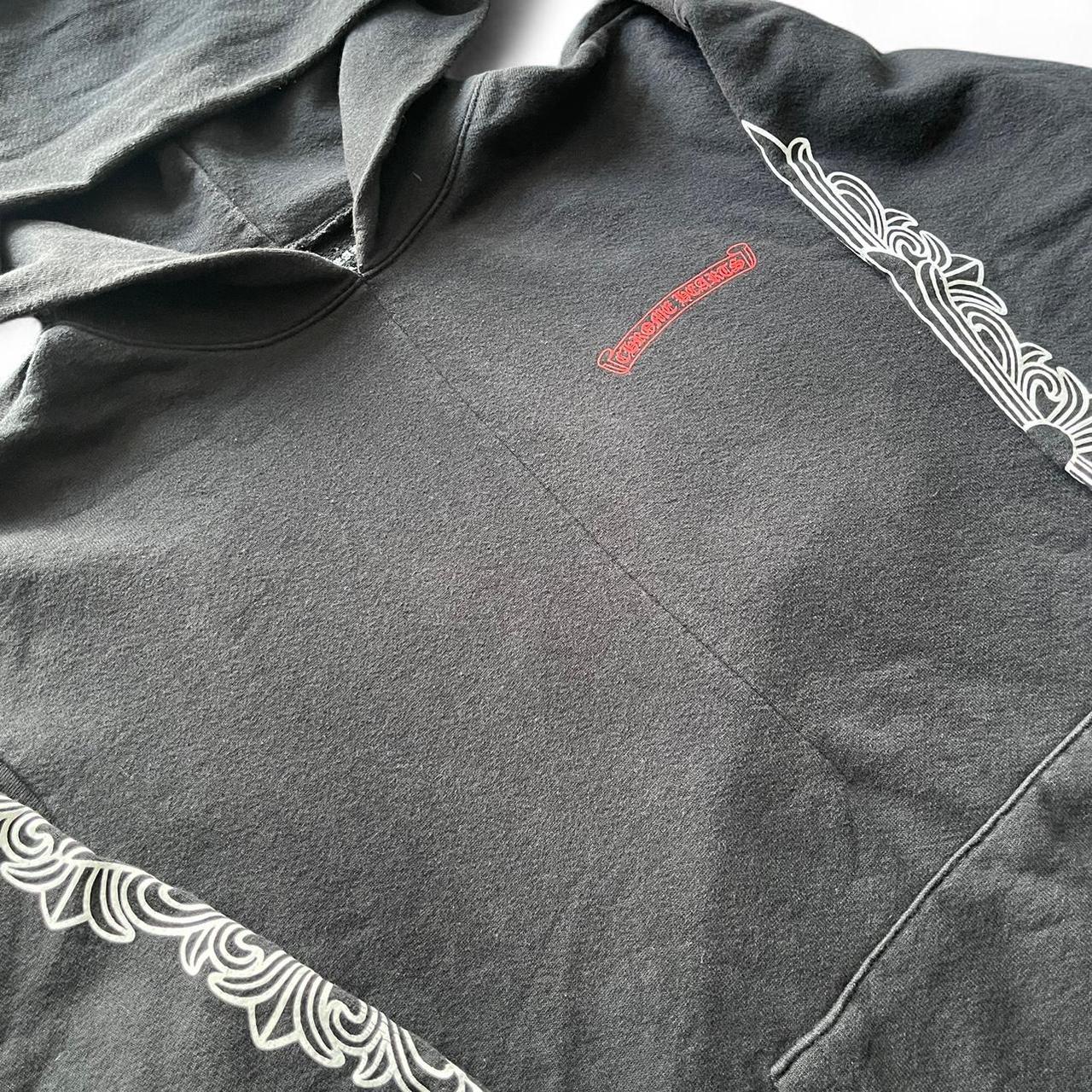 Chrome Hearts Matt Boy Flower Chomper Logo Hooded Sweatshirt Black Red
