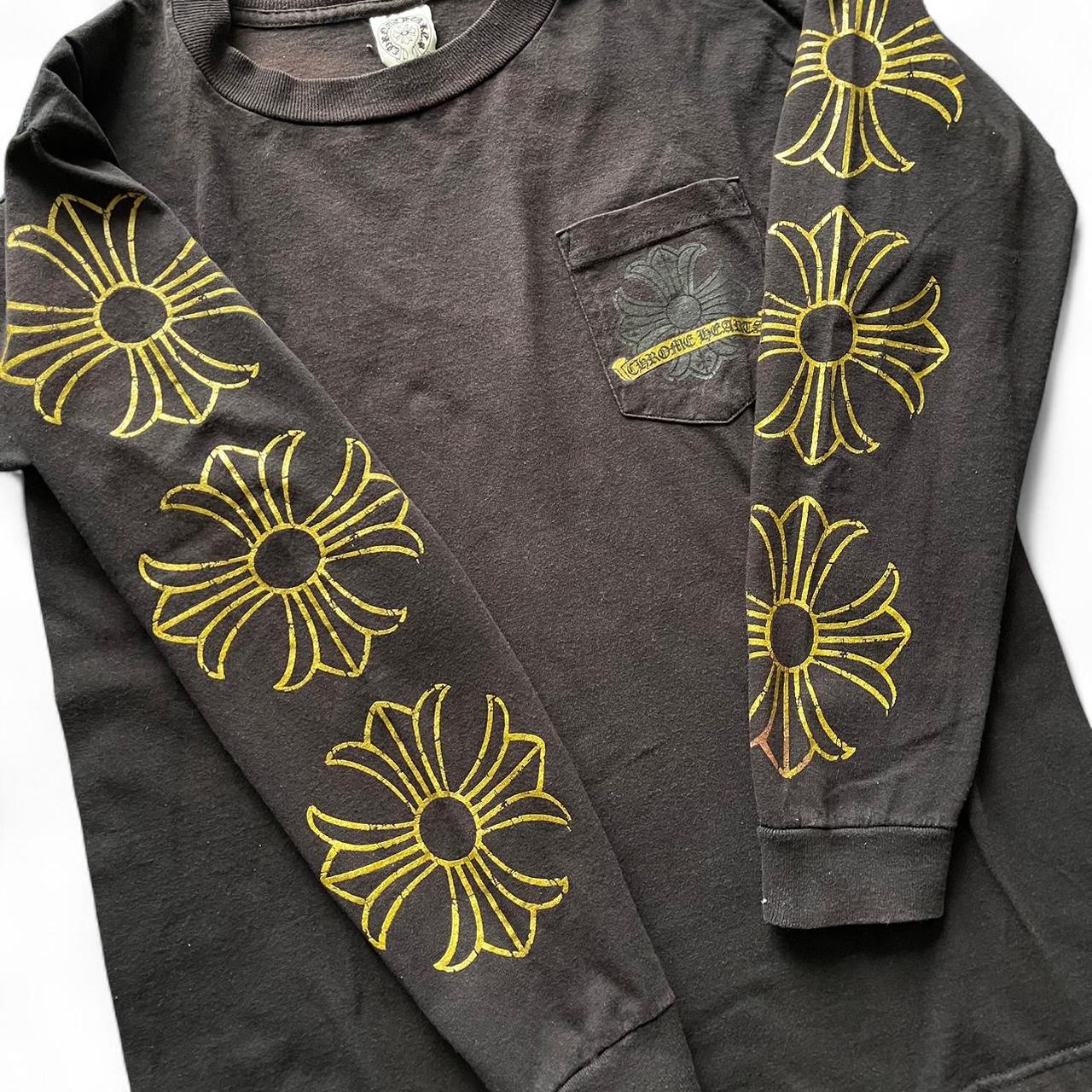 Chrome Hearts Vintage Gold Horseshoe Pocket Tee Black