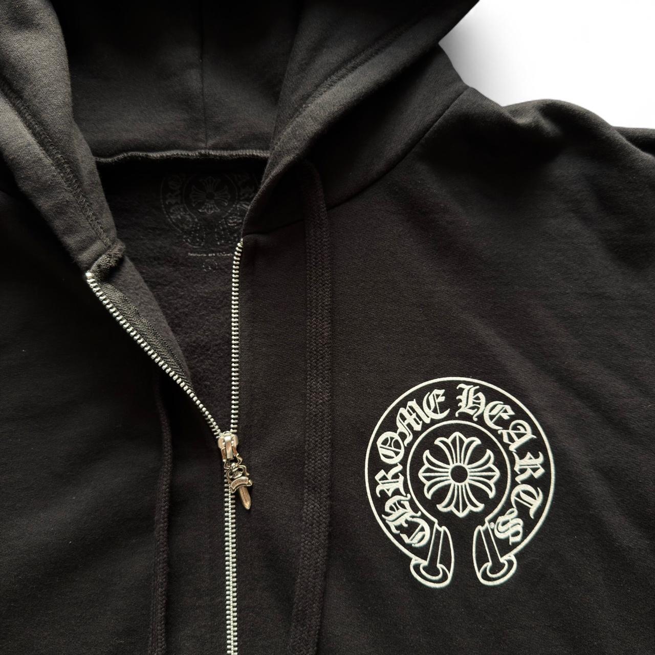 Chrome Hearts Malibu Exclusive Horseshoe Zip-Up Hoodie Black