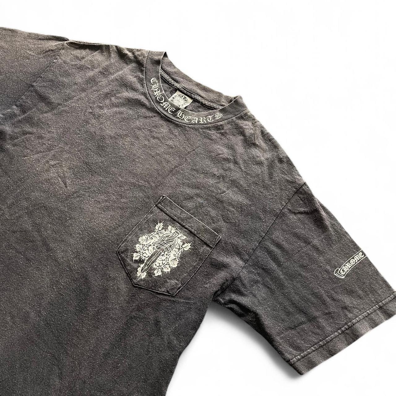Chrome Hearts Vintage Neck Logo Dagger Pocket T-shirt