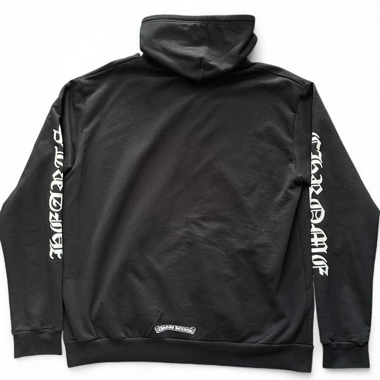 Chrome Hearts Script Vertical Logo Classic Zip Up Hoodie