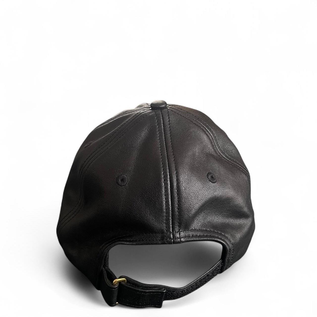 Aimé Leon Dore Brass Logo Leather Hat 'Jet Black'