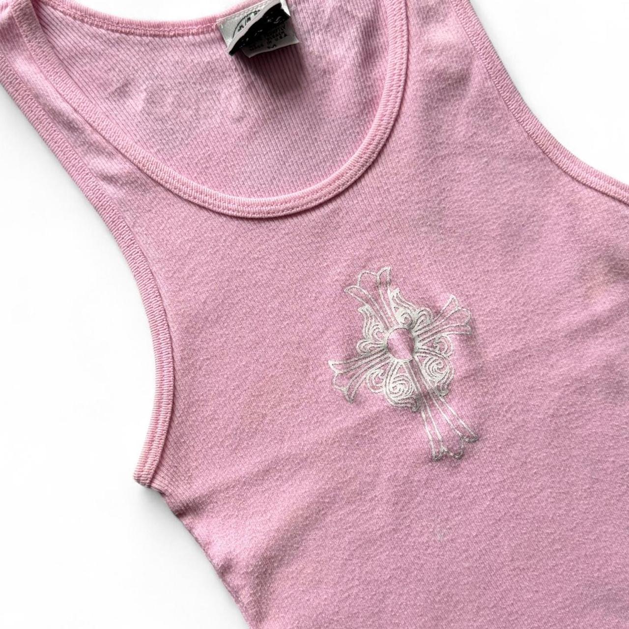 Chrome Hearts Vintage Pink Cross Tank Top