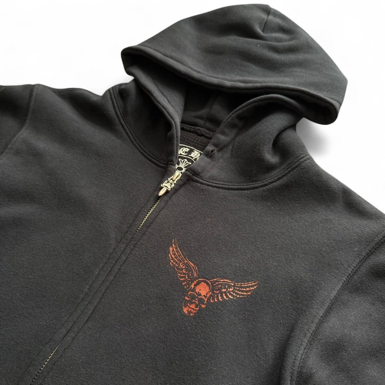 Chrome Hearts Vintage FOTI Red Skull Zip Up Hoodie 90s