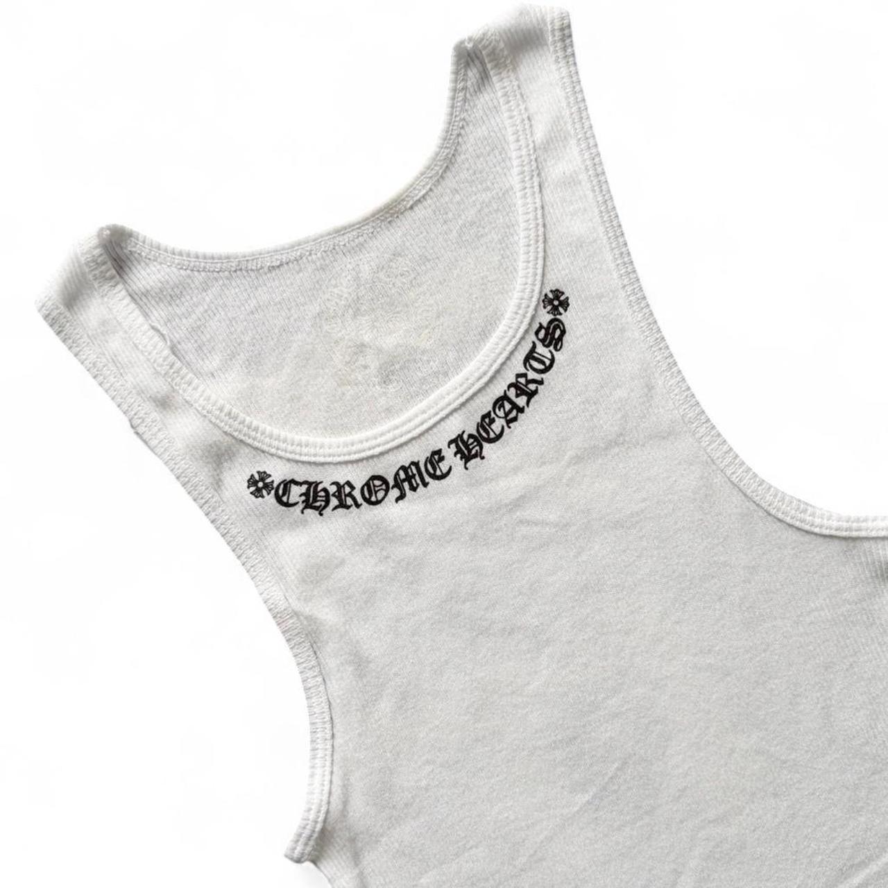 Chrome Hearts Neck Logo Scroll Tank Top White